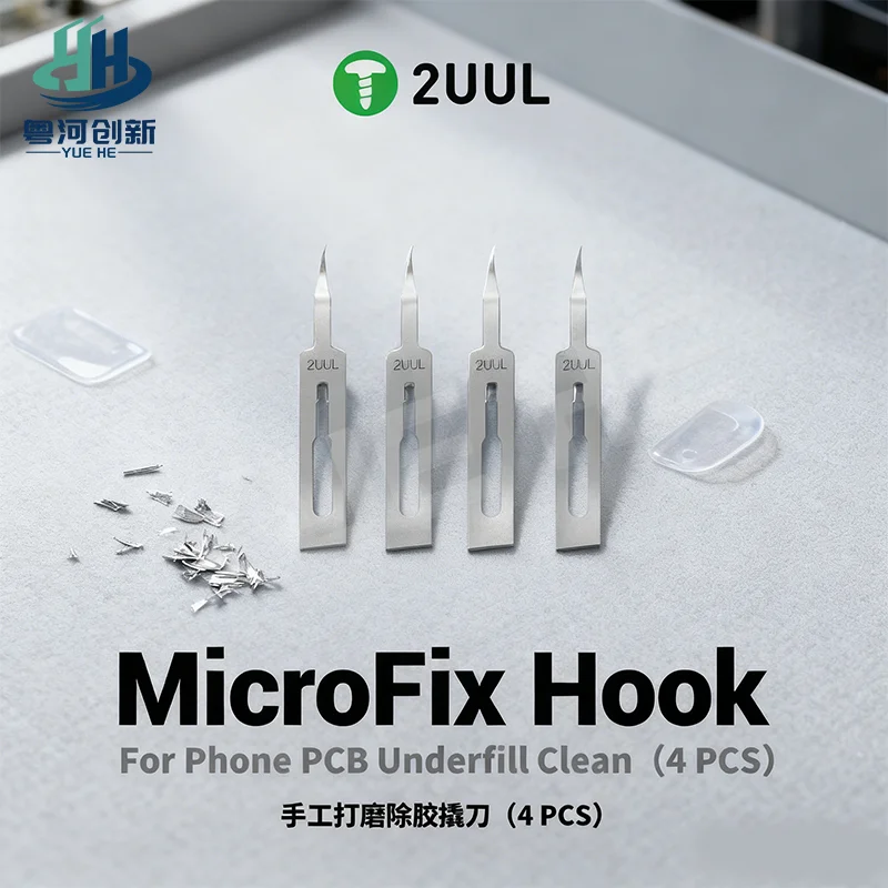 2UUL BL01 MicroFix Hook Manual Sanding and Glue Removal Pry Tool for Mobile Phone Repair IC Chip Removal, and CPU Disassembly
2UUL BL01 MicroFix Hook Manual Sanding and Glue Removal Pry Tool for Mobile Phone Repair IC Chip Removal, and CPU Disassembly