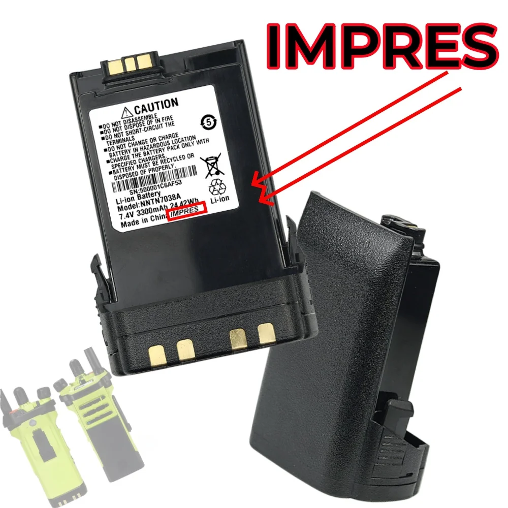 IMPRES NNTN7038A 3300mAh Replacement Battery for Motorola APX6000 APX7000 APX8000 APX6000XE APX7000XE APX8000XE SRX2200
IMPRES NNTN7038A 3300mAh Replacement Battery for Motorola APX6000 APX7000 APX8000 APX6000XE APX7000XE APX8000XE SRX2200