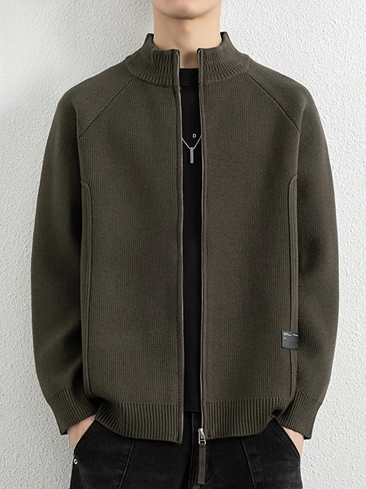 f High Collar Open Cardigan Sweater Men's Spring 2026 Trendy Casual Knitted Outerwear Comfortable Long Sve
f High Collar Open Cardigan Sweater Men's Spring 2026 Trendy Casual Knitted Outerwear Comfortable Long Sve