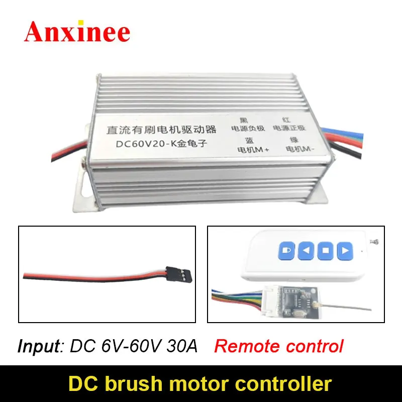 DC 6-60v 30A 500w Brush Motor Controller Supports 433 Remote Control And Model Airplane PWM Signal Control
DC 6-60v 30A 500w Brush Motor Controller Supports 433 Remote Control And Model Airplane PWM Signal Control