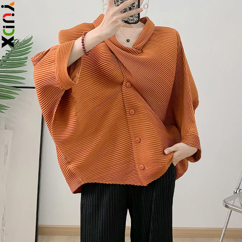 YUDX Scarf Collar Pleated Women's Jacket Women's Fall Loose Plus Size Slim Cardigan Blouse 2024 Fall and Winter New
YUDX Scarf Collar Pleated Women's Jacket Women's Fall Loose Plus Size Slim Cardigan Blouse 2024 Fall and Winter New