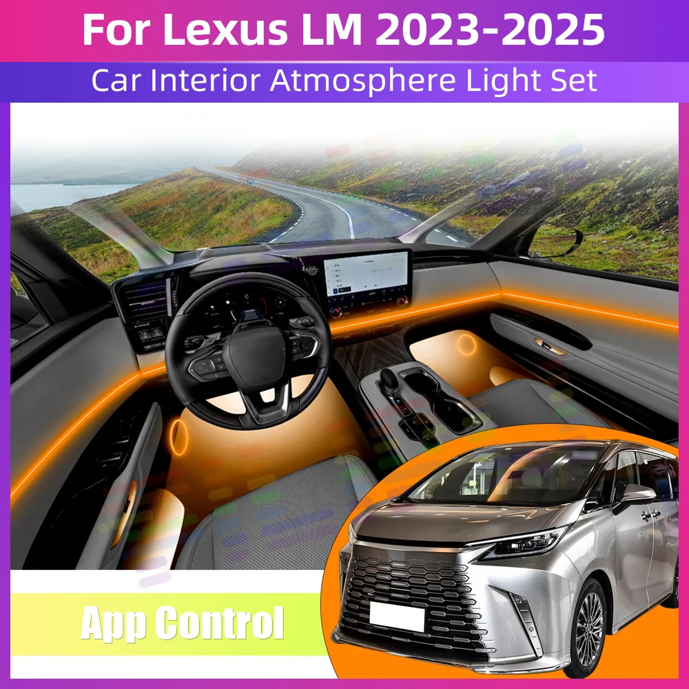 Car Interior Atmosphere Lighting RGB Color LED APP Control Atmosphere Lamp Energy Saving Set For Lexus LM MPV 2023 2024 2025
Car Interior Atmosphere Lighting RGB Color LED APP Control Atmosphere Lamp Energy Saving Set For Lexus LM MPV 2023 2024 2025