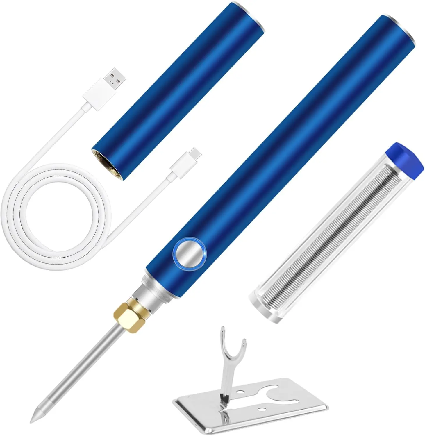 Cordless Soldering Iron Kit, Wireless Rechargeable Soldering Gun with 1100mAh Battery, Portable for Electronics Repair and DIY
Cordless Soldering Iron Kit, Wireless Rechargeable Soldering Gun with 1100mAh Battery, Portable for Electronics Repair and DIY