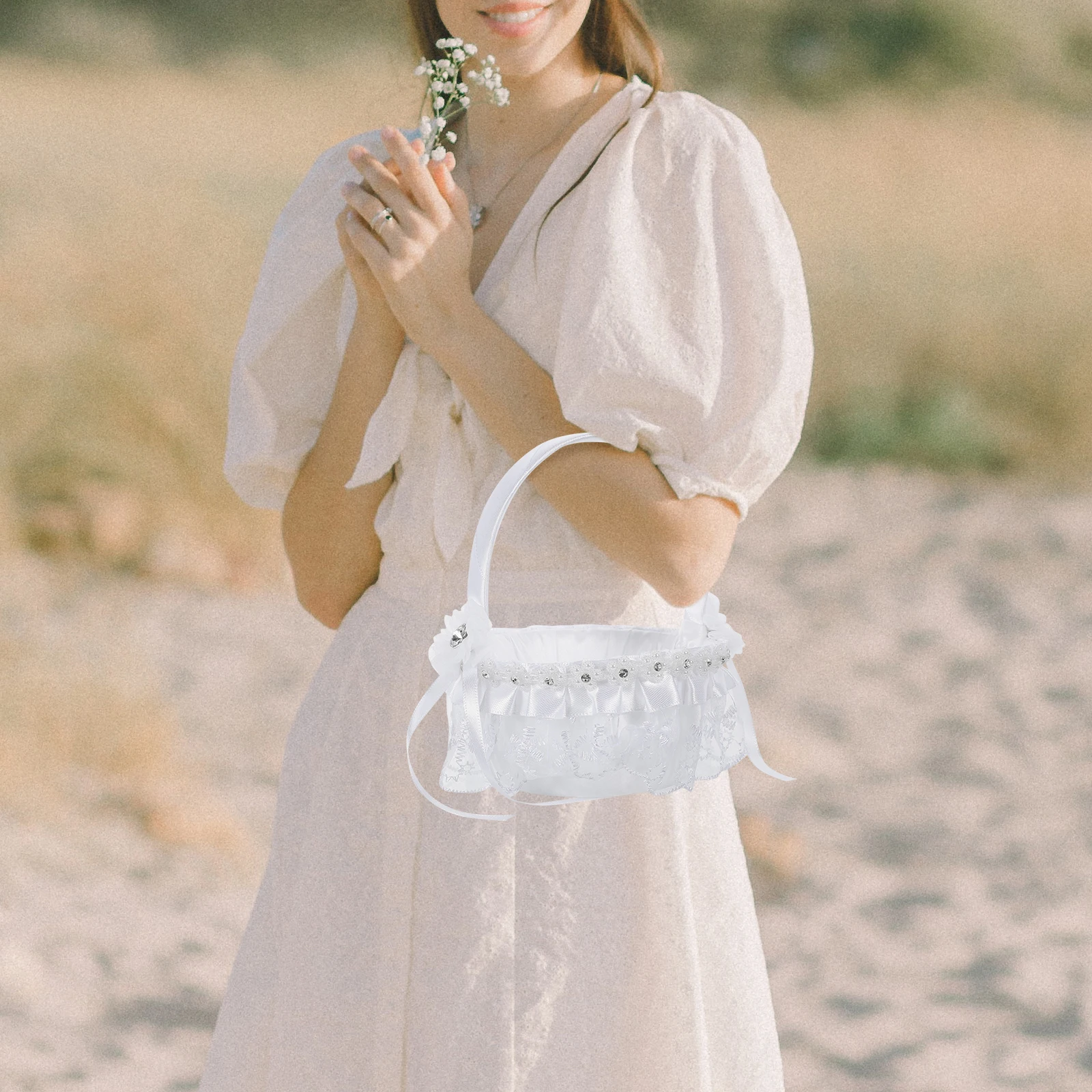 Exquisite Lace Flower Wedding Gift For Bridal Shower Flower Girl With Handle Rustic Woven Basket Party Favor Storage Basket Home
Exquisite Lace Flower Wedding Gift For Bridal Shower Flower Girl With Handle Rustic Woven Basket Party Favor Storage Basket Home
