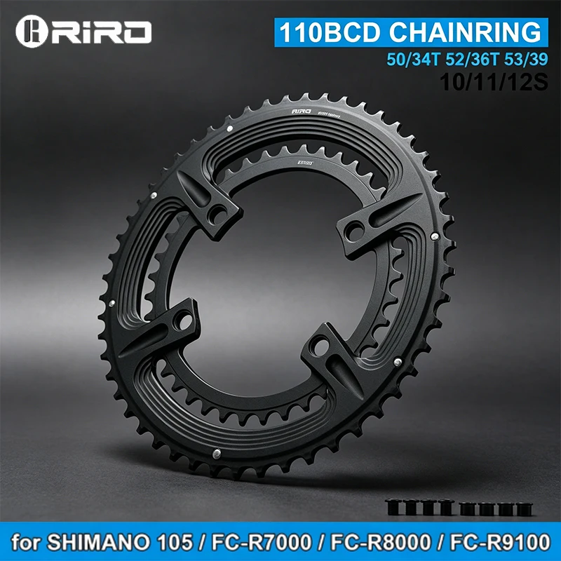 RIRO 110BCD Chainring for Shimano R7000 R8000 R9100 Bike Chainwheel 50/34T 52/36T 53/39T Bicycle Chain Ring with Bolts Crankset
RIRO 110BCD Chainring for Shimano R7000 R8000 R9100 Bike Chainwheel 50/34T 52/36T 53/39T Bicycle Chain Ring with Bolts Crankset