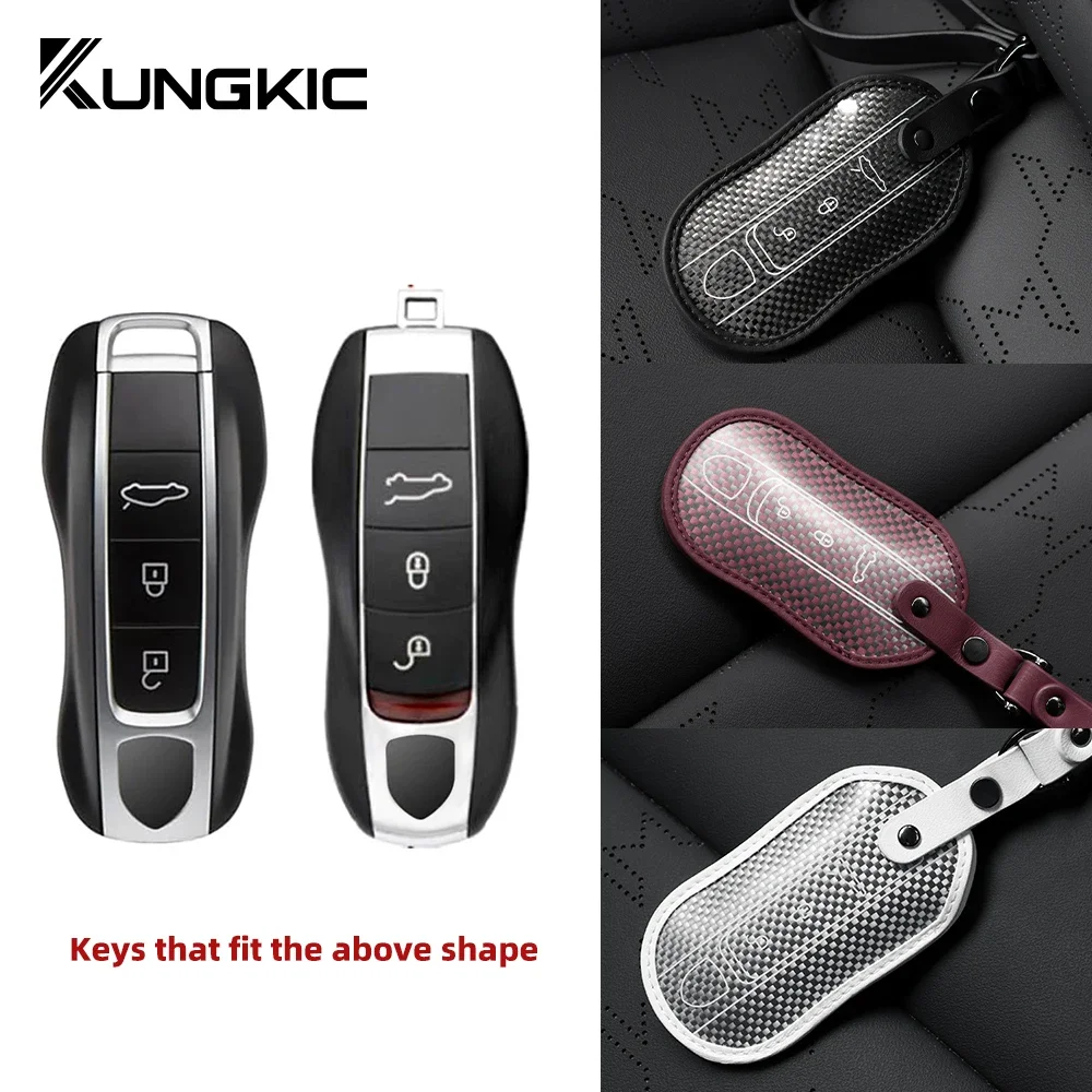 for Porsche Macan Panamera Cayenne Cayman 911 Boxster 9YA 971 Real Carbon Fiber Key Case Car Remote Keychain Cover Accessories
for Porsche Macan Panamera Cayenne Cayman 911 Boxster 9YA 971 Real Carbon Fiber Key Case Car Remote Keychain Cover Accessories