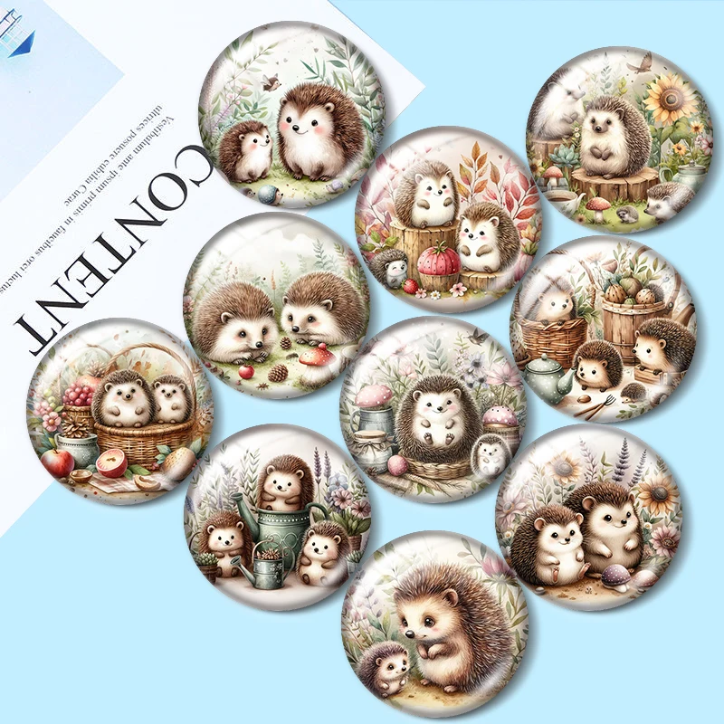 Cute Hedgehog Family 12mm/18mm/20mm/25mm glass cabochon bracelet pendant rings for jewelry demo earrings back Making findings
Cute Hedgehog Family 12mm/18mm/20mm/25mm glass cabochon bracelet pendant rings for jewelry demo earrings back Making findings