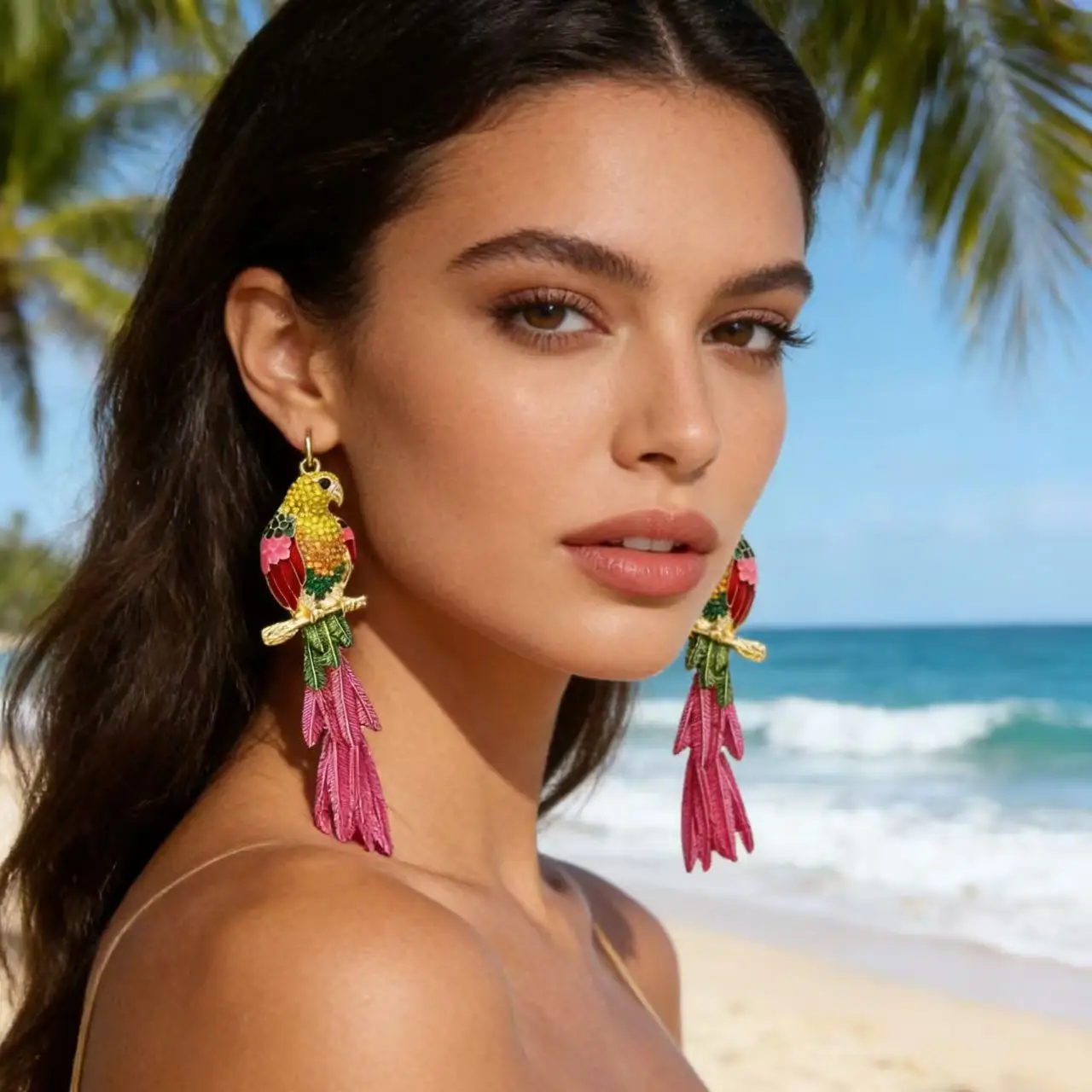 Creative new Colorful Parrot dangle Earrings
Creative new Colorful Parrot dangle Earrings