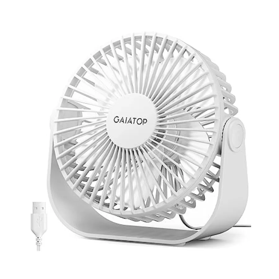 USB Desk Fan, 3 Speeds Strong Airflow, 5.5 Inch Portable 90° Rotate Quiet Cooling, Small Personal Table Fans for Bedroom Home O
USB Desk Fan, 3 Speeds Strong Airflow, 5.5 Inch Portable 90° Rotate Quiet Cooling, Small Personal Table Fans for Bedroom Home O