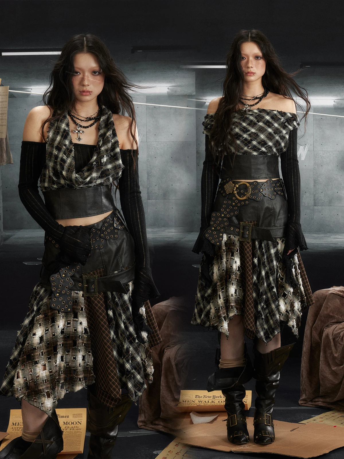 Original ALLiNplan Spicy Girl One-oulder Hanging Ne Top with Plaid Patchwork Slim Fit Polyester Fiber Women's Inner Wear
Original ALLiNplan Spicy Girl One-oulder Hanging Ne Top with Plaid Patchwork Slim Fit Polyester Fiber Women's Inner Wear