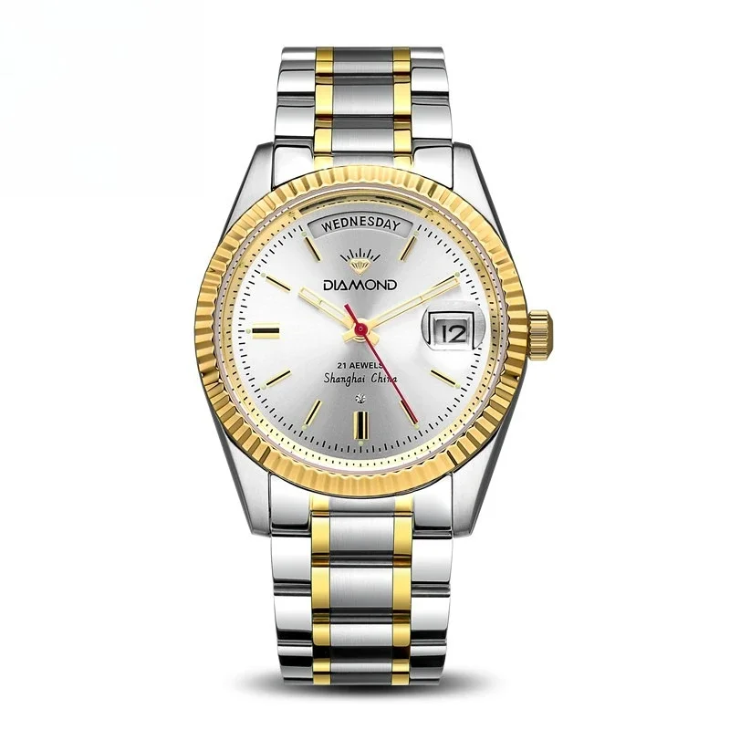 Shanghai Diamond Brand Replica Automatic Mechanical Men's Watch Casual Business Anti-retro Double Calendar Watch Men's S305
Shanghai Diamond Brand Replica Automatic Mechanical Men's Watch Casual Business Anti-retro Double Calendar Watch Men's S305