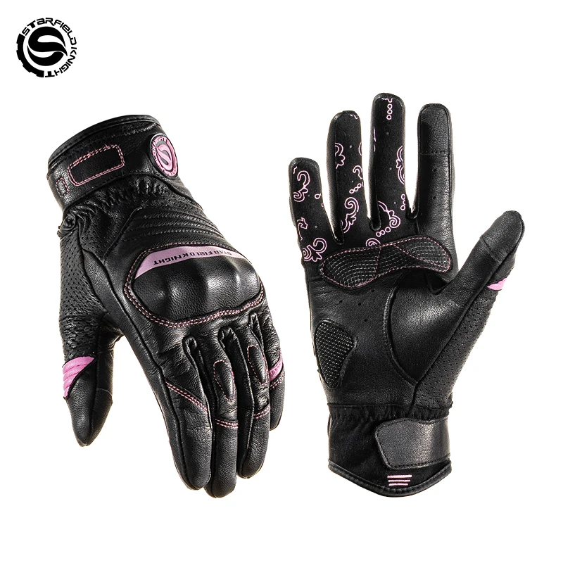 SFK Real Goat Leather Non-slip Wear-resistant Women's Motorcycle Gloves Pink Summer Breathable Joint Protection Riding Equipment
SFK Real Goat Leather Non-slip Wear-resistant Women's Motorcycle Gloves Pink Summer Breathable Joint Protection Riding Equipment