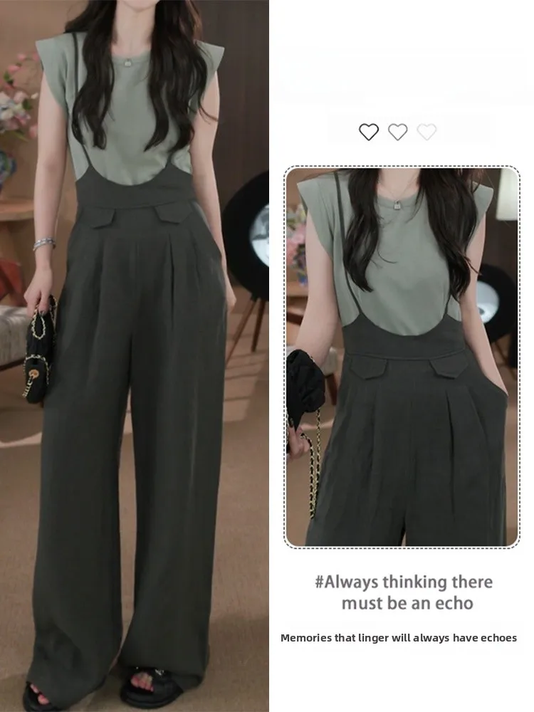 Elegant Chinese Style One-Piece Pantsuit Women's Fashionable Casual Design Summer New Arrival Slimming Versatile High Waist
Elegant Chinese Style One-Piece Pantsuit Women's Fashionable Casual Design Summer New Arrival Slimming Versatile High Waist