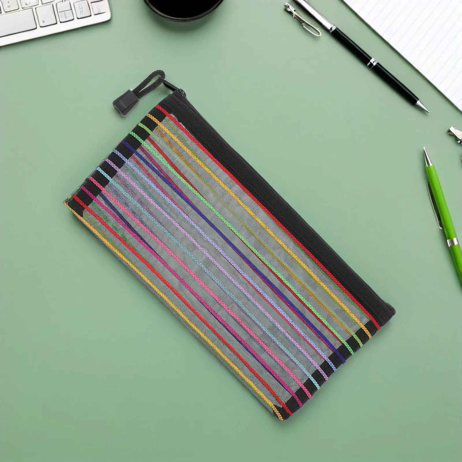 12Pcs Colorful Striped Zipper Pouches PVC Stationery Organizer Document Bags Portable Receipt File Storage School Office
12Pcs Colorful Striped Zipper Pouches PVC Stationery Organizer Document Bags Portable Receipt File Storage School Office