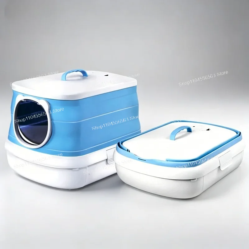 Large Foldable Enclosed Top Entry Cat Litter Box With Lid Anti-Splashing Plastic Box With Scoop
Large Foldable Enclosed Top Entry Cat Litter Box With Lid Anti-Splashing Plastic Box With Scoop