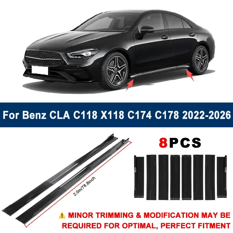 Aerodynamic 2m Sectional Side Skirt Extension Lips Racing Side Spoiler For Benz CLA C118 X118 C174 C178 22-26 Sport Upgrade Kit
Aerodynamic 2m Sectional Side Skirt Extension Lips Racing Side Spoiler For Benz CLA C118 X118 C174 C178 22-26 Sport Upgrade Kit