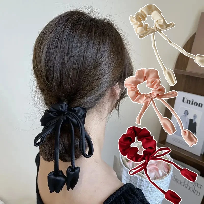 Bow Ribbon Elastic Hair Bands High Quality Floral Pendant Hair Rope Ties Girls Elegant Barrettes Headwear Women Hair Accessories 
Bow Ribbon Elastic Hair Bands High Quality Floral Pendant Hair Rope Ties Girls Elegant Barrettes Headwear Women Hair Accessories