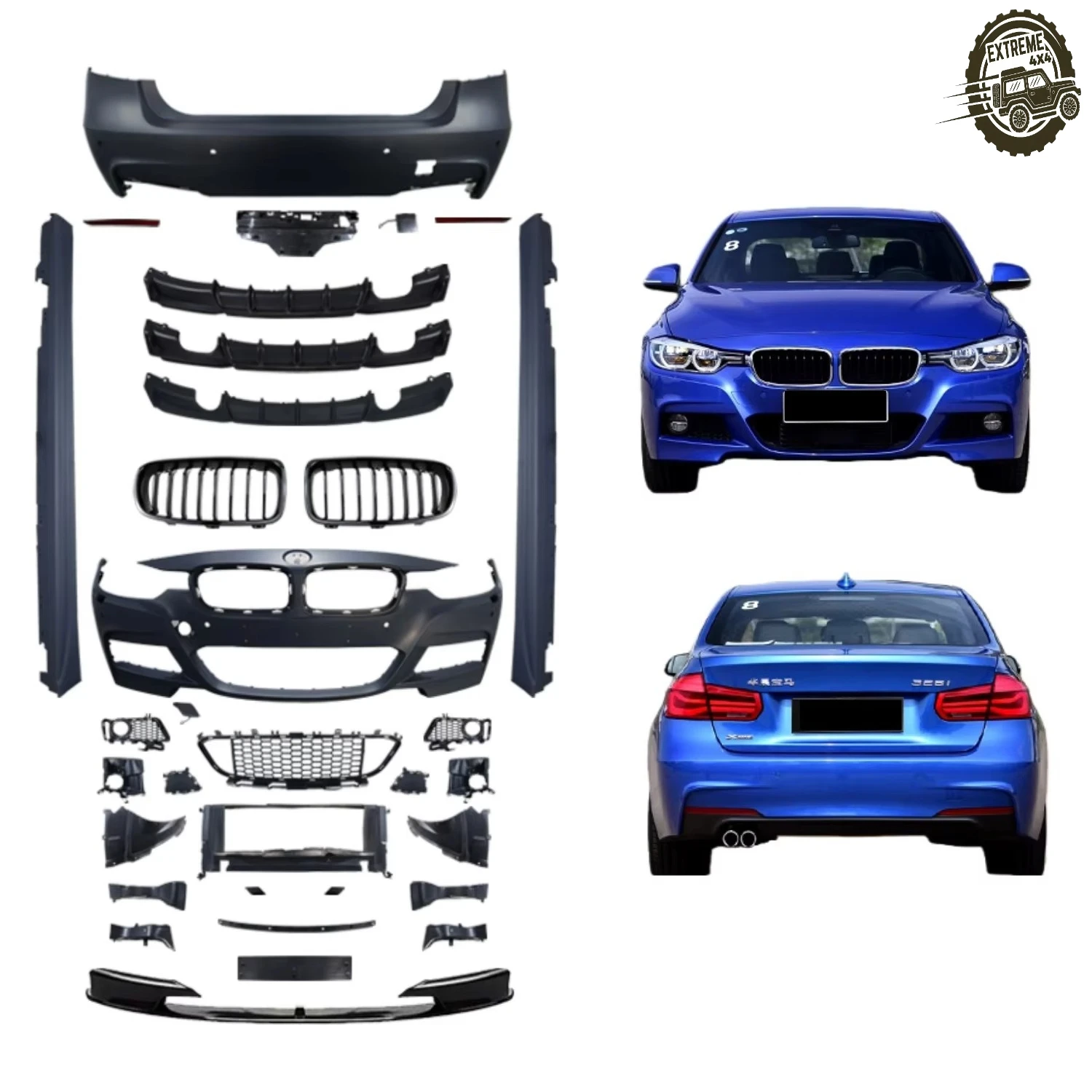 Wholesale M-Tech Body Kit for BMW 3 Series F30 F35 2012-2018 - Complete Set with Front Bumper Rear Bumper Side Skirts Auto Parts
Wholesale M-Tech Body Kit for BMW 3 Series F30 F35 2012-2018 - Complete Set with Front Bumper Rear Bumper Side Skirts Auto Parts