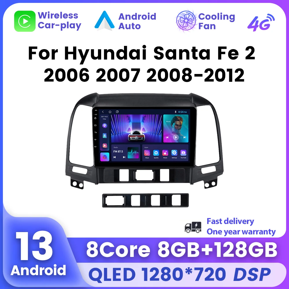 UIS7862 Wireless Carplay Android AUTO for Hyundai Santa Fe 2 2006 2007 - 2012 Car Multimedia Radio Player Built-in Cooling Fan
UIS7862 Wireless Carplay Android AUTO for Hyundai Santa Fe 2 2006 2007 - 2012 Car Multimedia Radio Player Built-in Cooling Fan