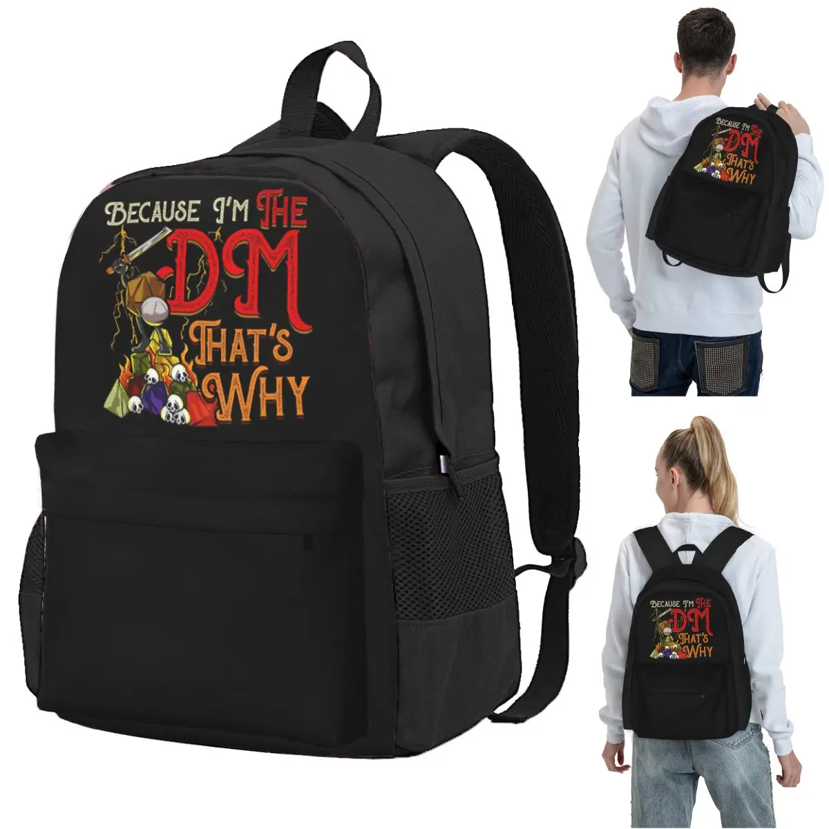 Because I'm The DM, That's Why Backpack Student BookBag Kids School Bag Laptop Shoulder Bags for Boys Girls
Because I'm The DM, That's Why Backpack Student BookBag Kids School Bag Laptop Shoulder Bags for Boys Girls