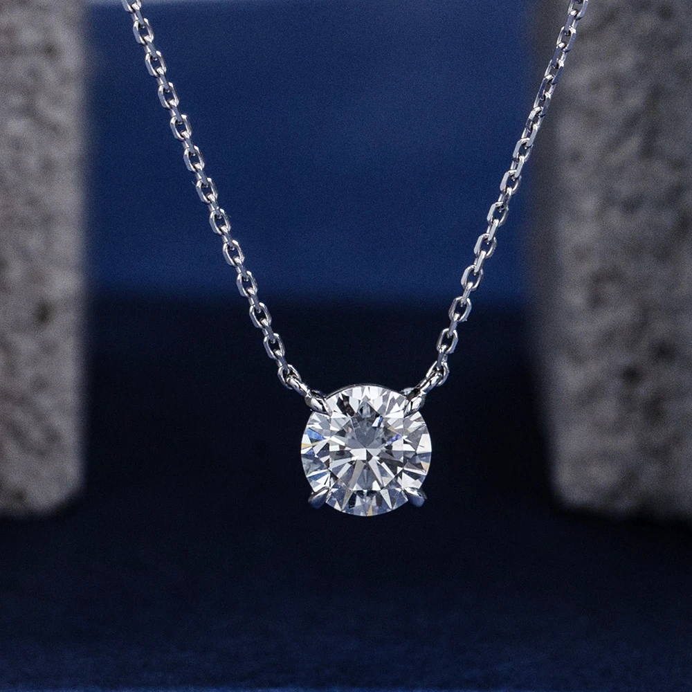 9K White Gold Necklaces 1CT Round Shape Lab Grown Diamond Pendant For Women In Stock Support Wholesale Customization MSN-961
9K White Gold Necklaces 1CT Round Shape Lab Grown Diamond Pendant For Women In Stock Support Wholesale Customization MSN-961