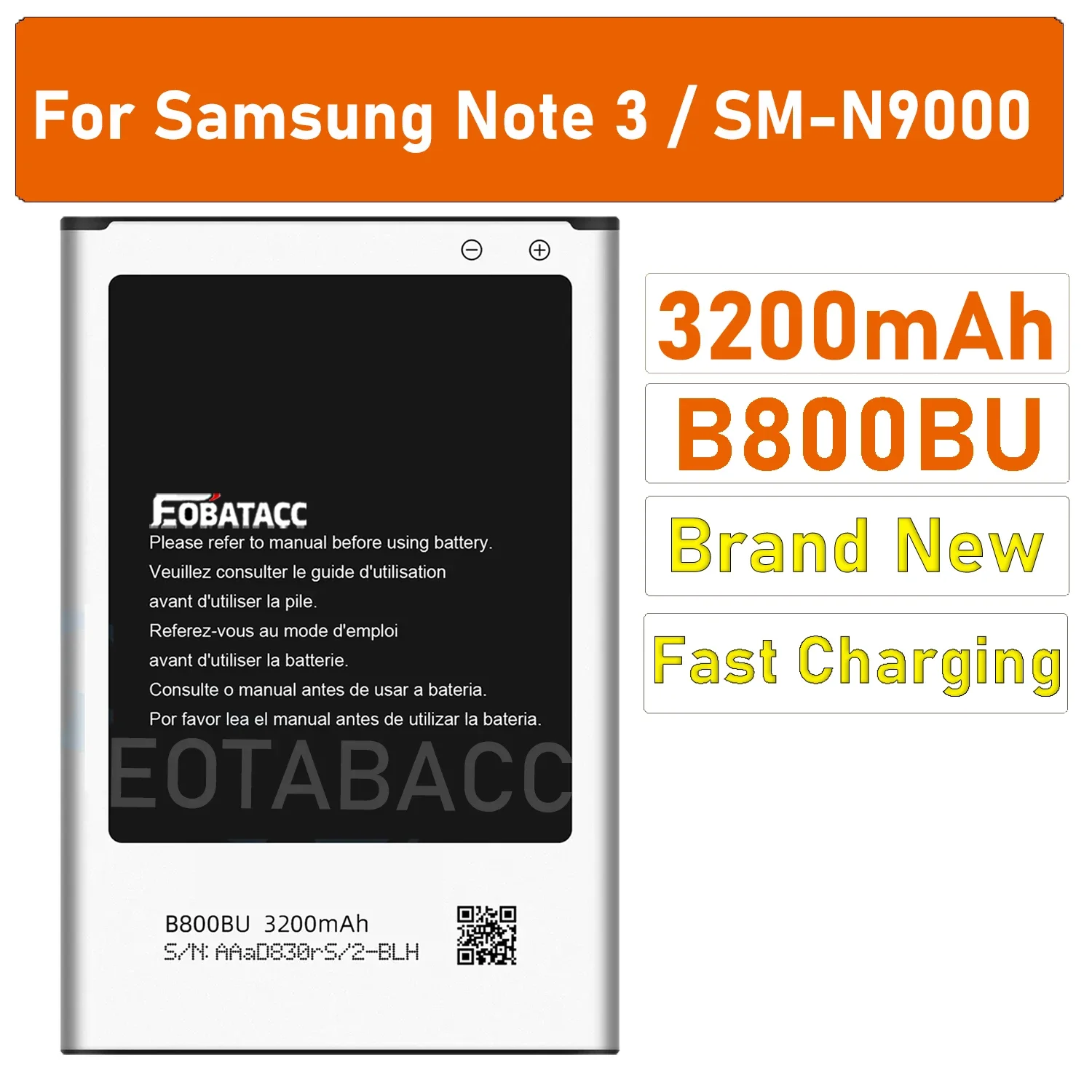 2025 Years New Battery B800BE B800BC B800BU For Samsung Galaxy Note 3 N900 N9002 N9005 N9006 N9008 Replacement Battery
2025 Years New Battery B800BE B800BC B800BU For Samsung Galaxy Note 3 N900 N9002 N9005 N9006 N9008 Replacement Battery