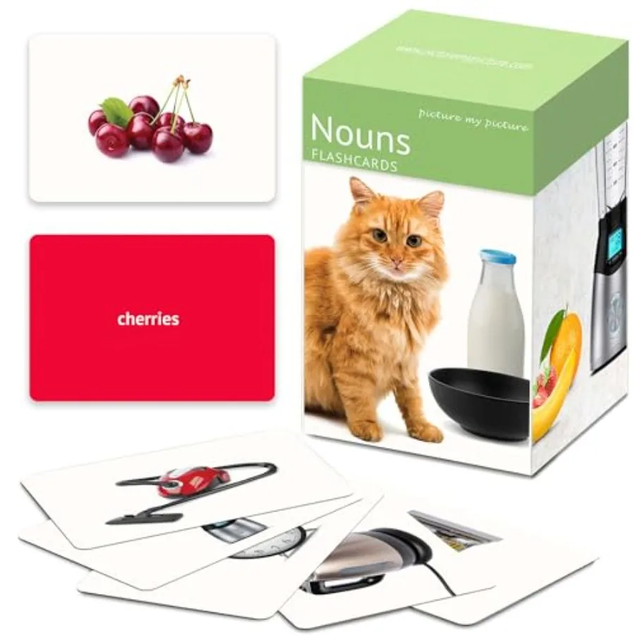 Nouns Flash Card Set Speech Therapy Tool for Vocabulary Communication and Thinking Scratch-Resistant with Activity Guide Suitab
Nouns Flash Card Set Speech Therapy Tool for Vocabulary Communication and Thinking Scratch-Resistant with Activity Guide Suitab