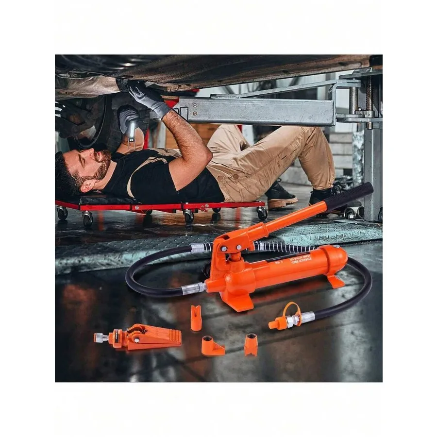 4 Ton Porta Power Kit, Portable Hydraulic Jack With 3.9 Ft/1.2 M Oil Hose, Auto Body Frame Repair Kit With Storage Case For Car
4 Ton Porta Power Kit, Portable Hydraulic Jack With 3.9 Ft/1.2 M Oil Hose, Auto Body Frame Repair Kit With Storage Case For Car