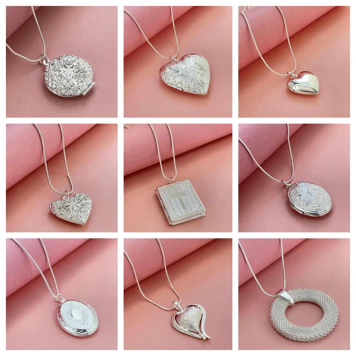 Hot-selling 925 sterling silver jewelry, a variety of pendant necklaces, elegant and simple styles
Hot-selling 925 sterling silver jewelry, a variety of pendant necklaces, elegant and simple styles