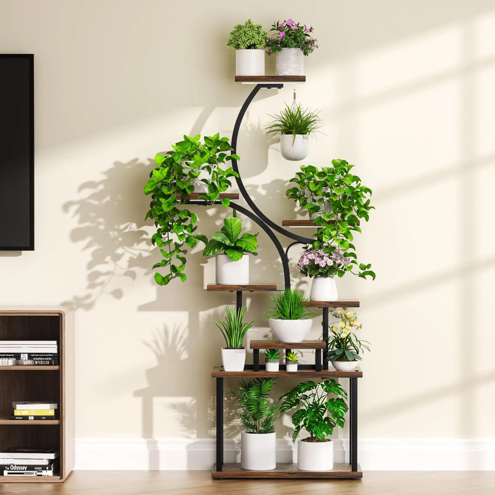 Multi-layer plant bracket wholesale indoor flower stand balcony decoration iron wood combined with living room metal flower
Multi-layer plant bracket wholesale indoor flower stand balcony decoration iron wood combined with living room metal flower