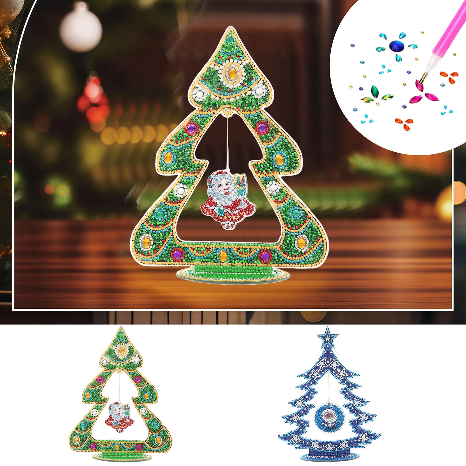 1 Artificial diamond gemstone DIY diamond painting set with luminous crystal Christmas tree, home decoration gift
1 Artificial diamond gemstone DIY diamond painting set with luminous crystal Christmas tree, home decoration gift
