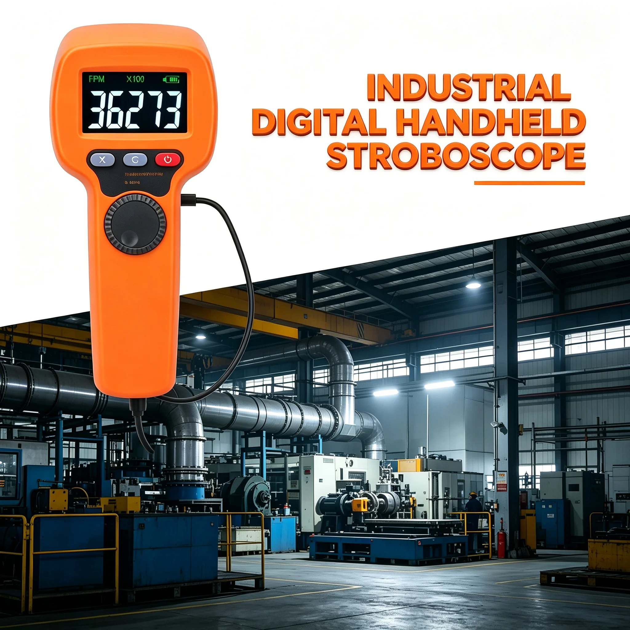 DT-10S 60-99999RPM Digital Stroboscope 1500 Lux LED,No-Contact Tachometer with 8 Hour Battery for HVAC Motor&Industrial Printing
DT-10S 60-99999RPM Digital Stroboscope 1500 Lux LED,No-Contact Tachometer with 8 Hour Battery for HVAC Motor&Industrial Printing