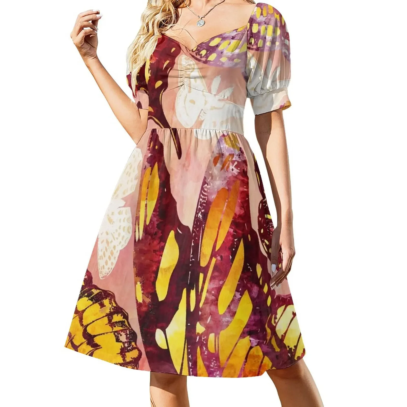 Butterfly Short-Sleeved Dress Dance dresses dress for women summer long dress women
Butterfly Short-Sleeved Dress Dance dresses dress for women summer long dress women