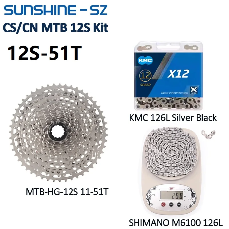 Солнечный горный велосипед, 12-скоростная кассета 11-51T KMC X12/SHIMANO M6100 126L, цепной маховик для M6100/7100/8100, комплект групп MTB велосипедов
Солнечный горный велосипед, 12-скоростная кассета 11-51T KMC X12/SHIMANO M6100 126L, цепной маховик для M6100/7100/8100, комплект групп MTB велосипедов