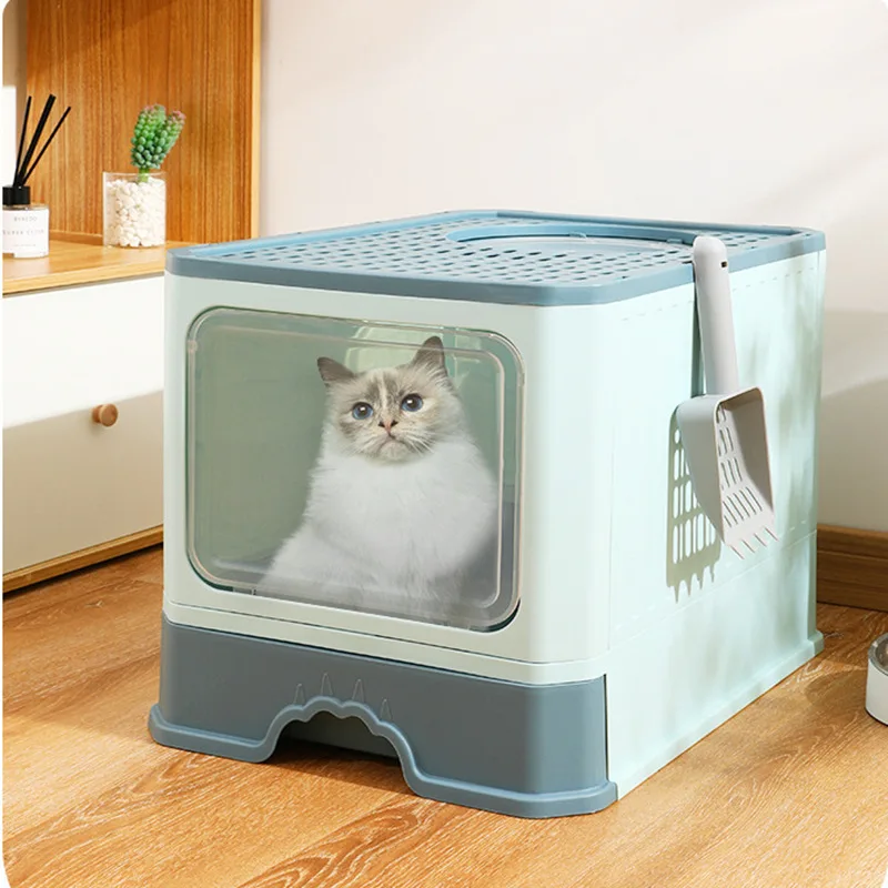 Large Folding Enclosed Space Litter Box Thick Litter Box, Large Cleaning Supplies, Anti-Splash Drawer Type Large Size Cat Toilet
Large Folding Enclosed Space Litter Box Thick Litter Box, Large Cleaning Supplies, Anti-Splash Drawer Type Large Size Cat Toilet