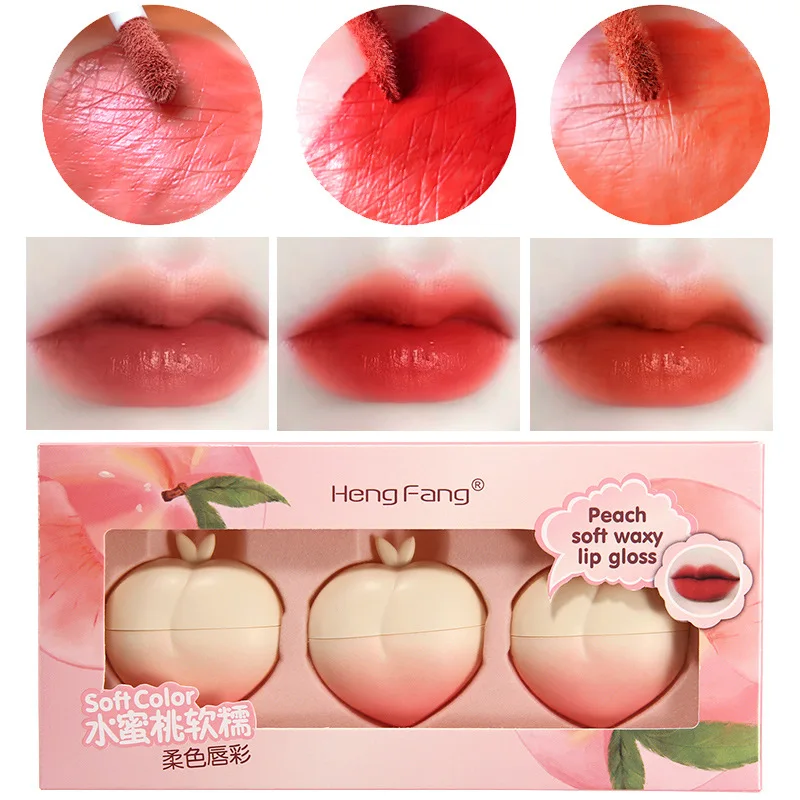3Pcs/Lot Peach Shape Soft Lip Gloss Waterproof Liquid Lipstick Moisturizing Lip Tint Long Lasting Lip Glaze Makeup
3Pcs/Lot Peach Shape Soft Lip Gloss Waterproof Liquid Lipstick Moisturizing Lip Tint Long Lasting Lip Glaze Makeup