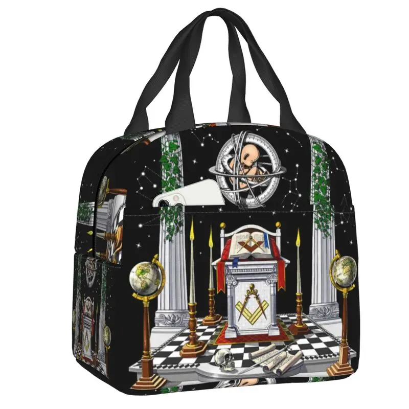Custom Freemason Masonic Sun Moon Insulated Lunch Bag for School Office Leakproof Cooler Thermal Bento Box Women Children
Custom Freemason Masonic Sun Moon Insulated Lunch Bag for School Office Leakproof Cooler Thermal Bento Box Women Children