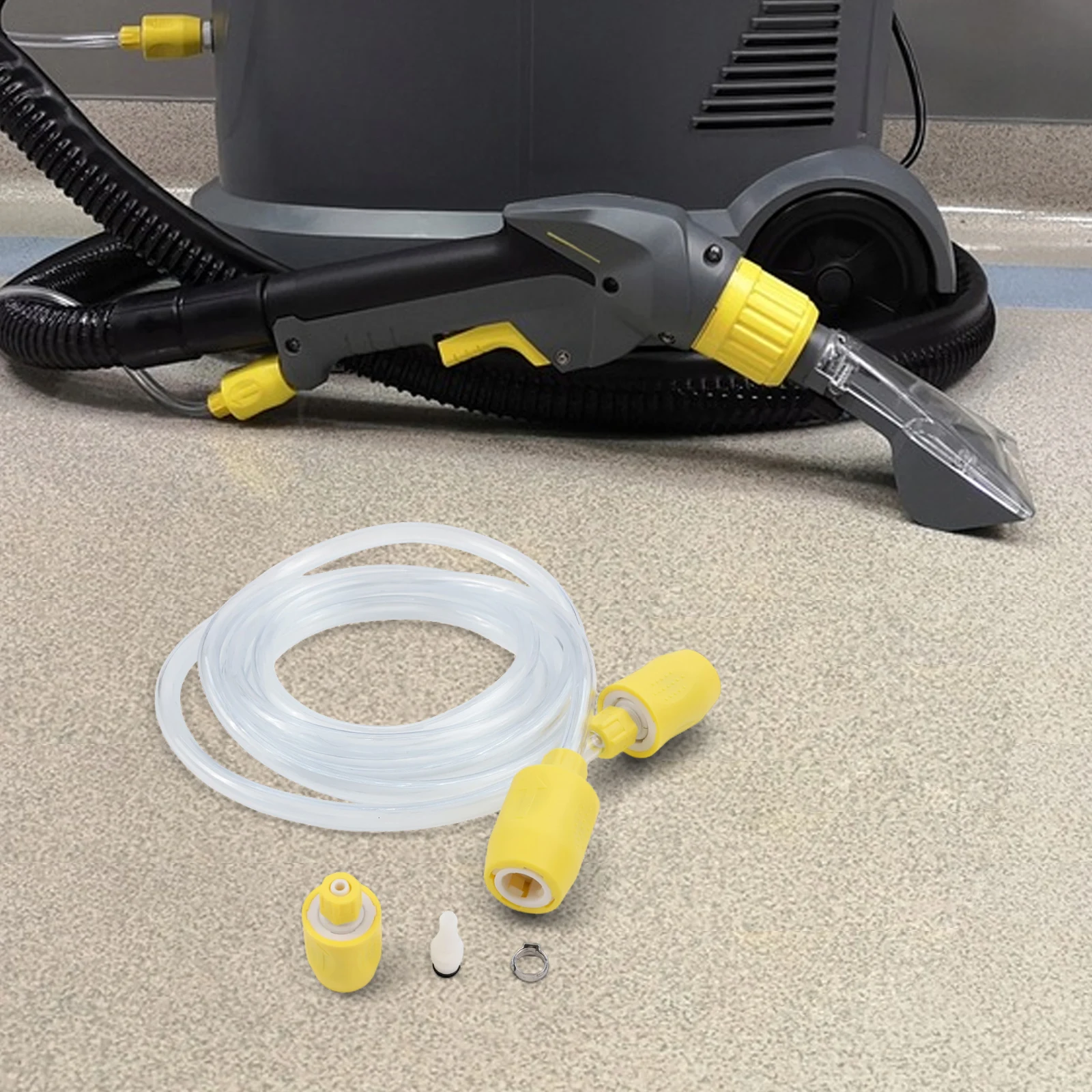 Hose Connector Kit for KARCHER For Puzzi 8/1 and 10/1 Steam Cleaner Parts Replacement with 2 5m Water Hose and Connector Nipple
Hose Connector Kit for KARCHER For Puzzi 8/1 and 10/1 Steam Cleaner Parts Replacement with 2 5m Water Hose and Connector Nipple