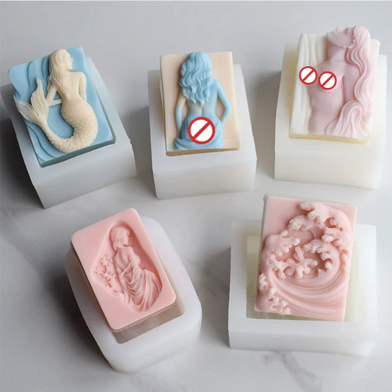 DIY Square Mermaid Silicone Soap Mold Human Woman Candle Resin Plaster Mould Wave Ice Chocolate Cake Baking Set Home Decor Gifts
DIY Square Mermaid Silicone Soap Mold Human Woman Candle Resin Plaster Mould Wave Ice Chocolate Cake Baking Set Home Decor Gifts