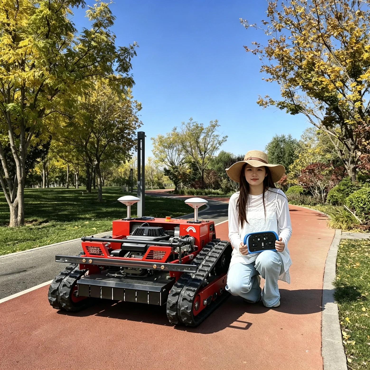 Customized lawn mower remote control lawn mower powerful four stroke cordless industrial and DIY all terrain remote control lawn
Customized lawn mower remote control lawn mower powerful four stroke cordless industrial and DIY all terrain remote control lawn