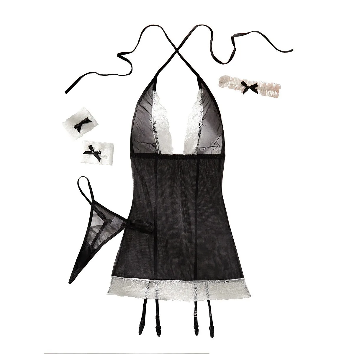 Черный женский сексуальный костюм, сексуальные пижамы для горничной, чистые и соблазнительные кружева и сетчатая ткань, прозрачное сексуальное нижнее белье, частная доставка
Черный женский сексуальный костюм, сексуальные пижамы для горничной, чистые и соблазнительные кружева и сетчатая ткань, прозрачное сексуальное нижнее белье, частная доставка