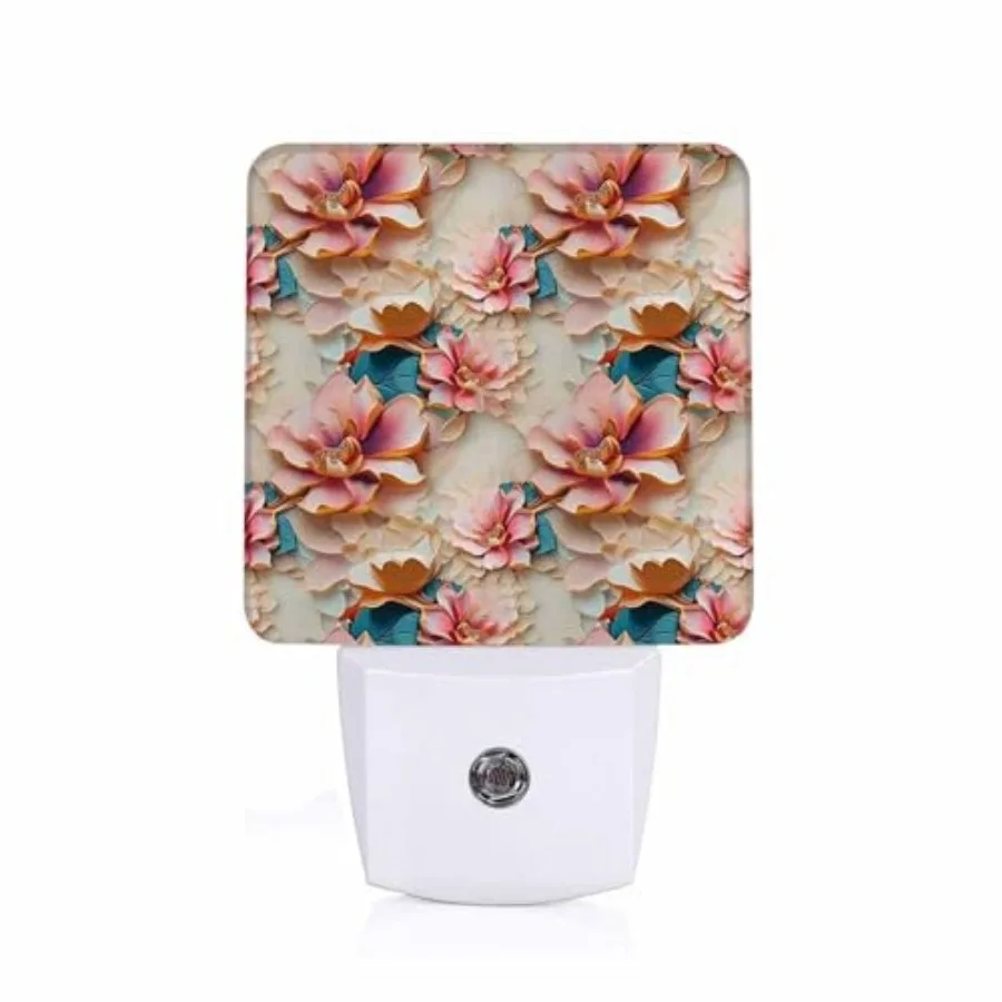 LED Night Light Lamp with Smart Sensor Dusk to Dawn Sensor, Pink Flowers Floral Nature Decor Night Light Daylight White, 0.5W P
LED Night Light Lamp with Smart Sensor Dusk to Dawn Sensor, Pink Flowers Floral Nature Decor Night Light Daylight White, 0.5W P