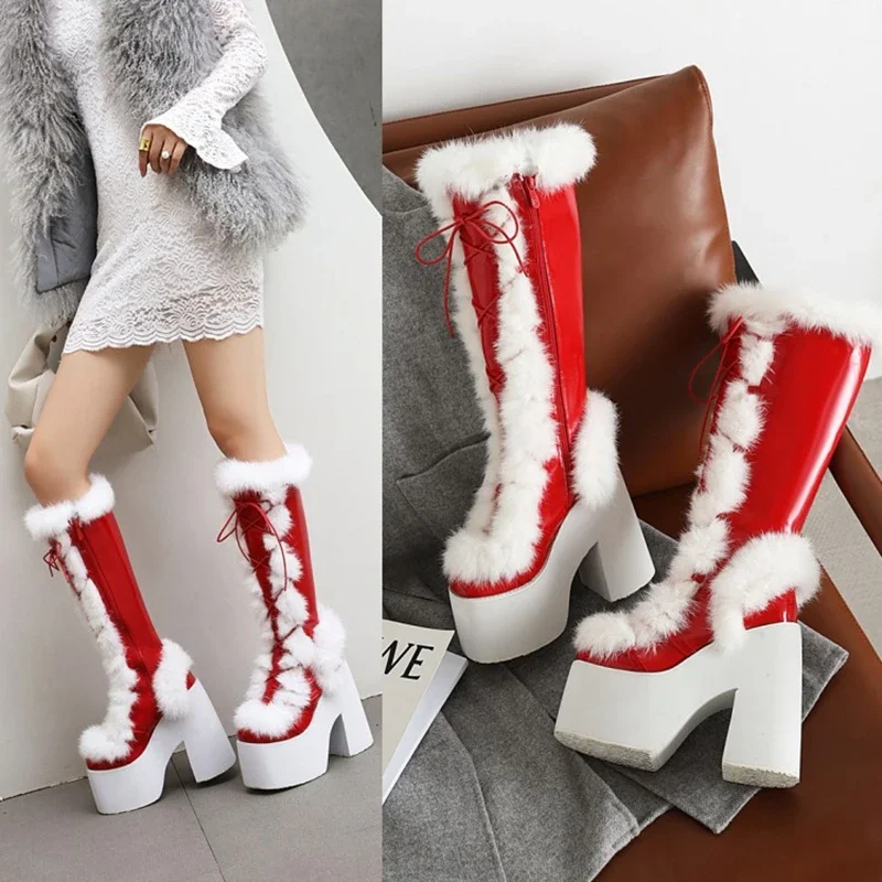 Fashion Small&big Size 28-43 Knee High Boots Winter warm thick plush Square High Heel high Quality Snow boots for women shoes Z2
Fashion Small&big Size 28-43 Knee High Boots Winter warm thick plush Square High Heel high Quality Snow boots for women shoes Z2