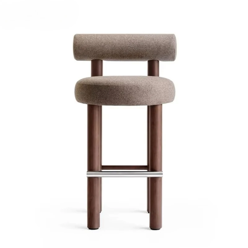 Comfortable Brown Fabric bar Stools Restaurant Solid Wood bar Chair for Bars
Comfortable Brown Fabric bar Stools Restaurant Solid Wood bar Chair for Bars