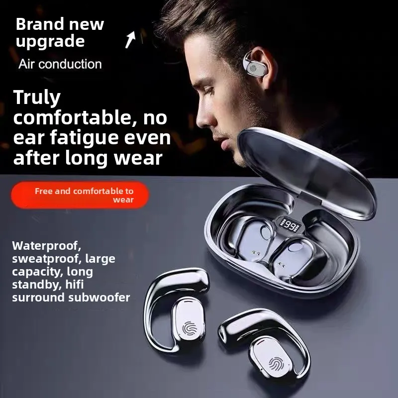 Wireless ear-hanging headset Bluetooth bone conduction non-in-ear sports high sound quality Bluetooth headset
Wireless ear-hanging headset Bluetooth bone conduction non-in-ear sports high sound quality Bluetooth headset