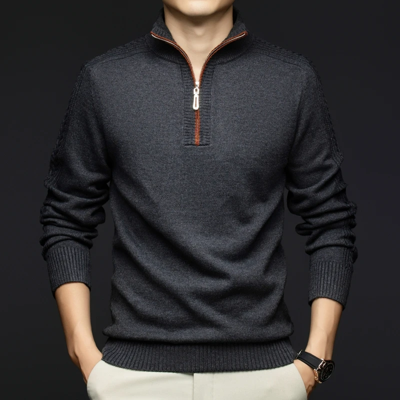 2025 Autumn Winter New Mens Sweater Zippers Turtleneck Long Sleeve Men Warm Pullovers Sports Sweater
2025 Autumn Winter New Mens Sweater Zippers Turtleneck Long Sleeve Men Warm Pullovers Sports Sweater