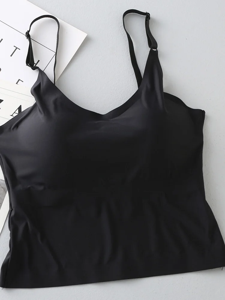 Seamless Women Wireless Padded Ice Silk One-Piece Sling Vest Solid Breast Wrap Base Tank Top Clothes
Seamless Women Wireless Padded Ice Silk One-Piece Sling Vest Solid Breast Wrap Base Tank Top Clothes