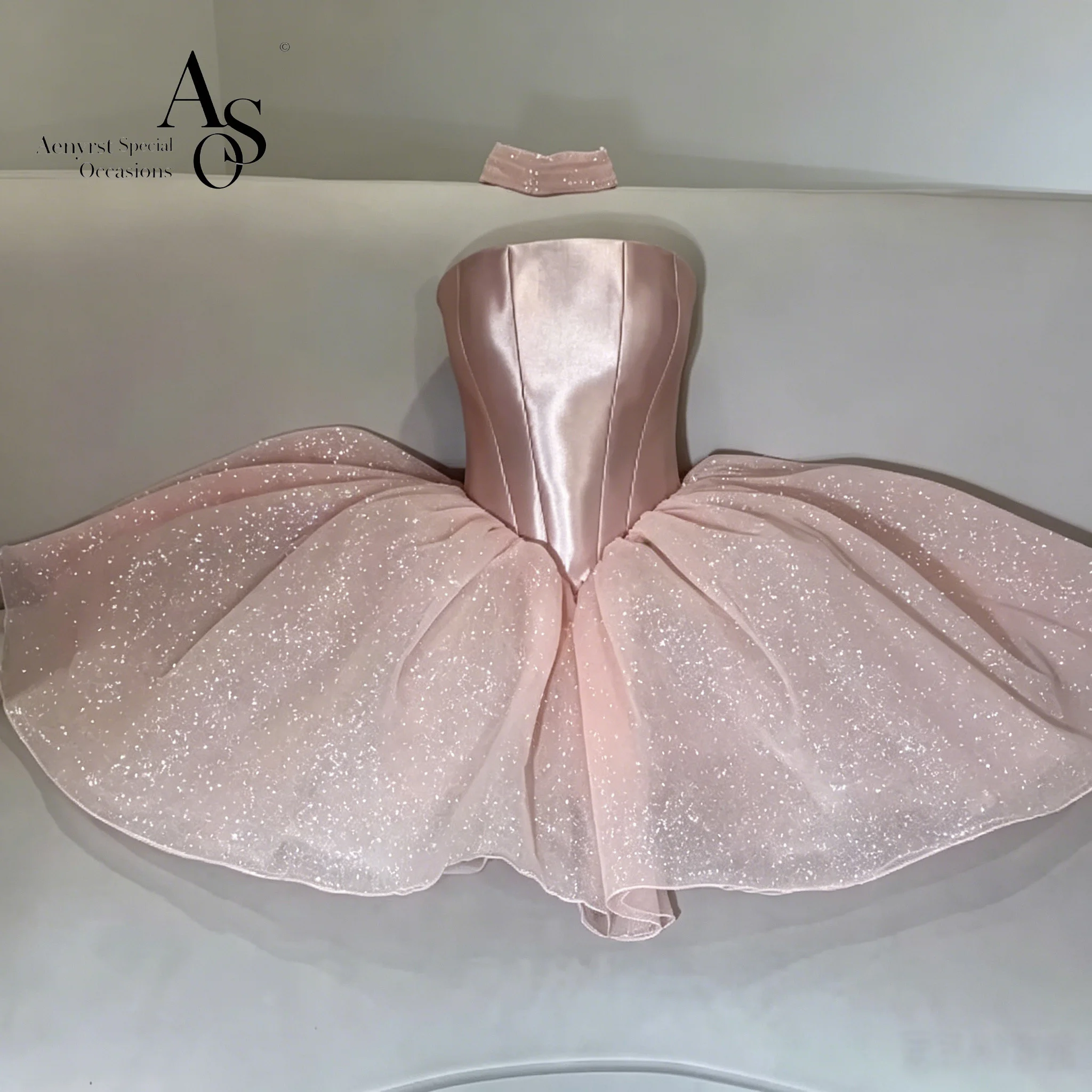 Pink Satin Princess-Style Evening Gown with Full Skirt And Strapless Halter Neck Elegant Women's Formal Dress
Pink Satin Princess-Style Evening Gown with Full Skirt And Strapless Halter Neck Elegant Women's Formal Dress