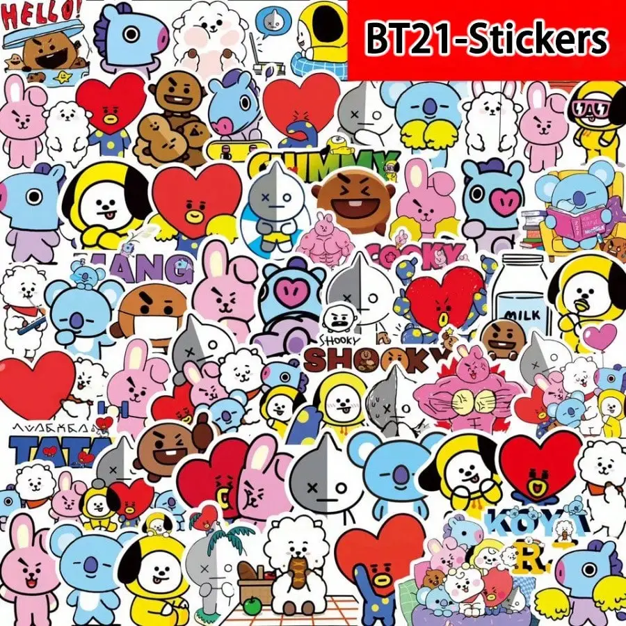 LINE FRIENDS BT21 Kpop Anime Stickers, Perfect for Decorating Your Phone, Laptop, or Suitcase
LINE FRIENDS BT21 Kpop Anime Stickers, Perfect for Decorating Your Phone, Laptop, or Suitcase