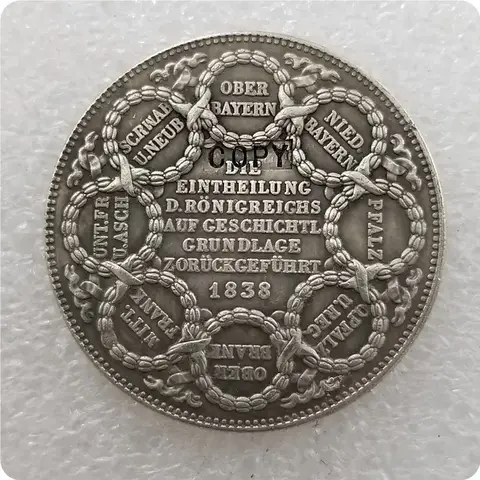1838 Duitse staten munt KOPIE herdenkingsmunten-replica munten medaille munten collectibles Uitdaging Pocket Coins Kerstcadeaus
